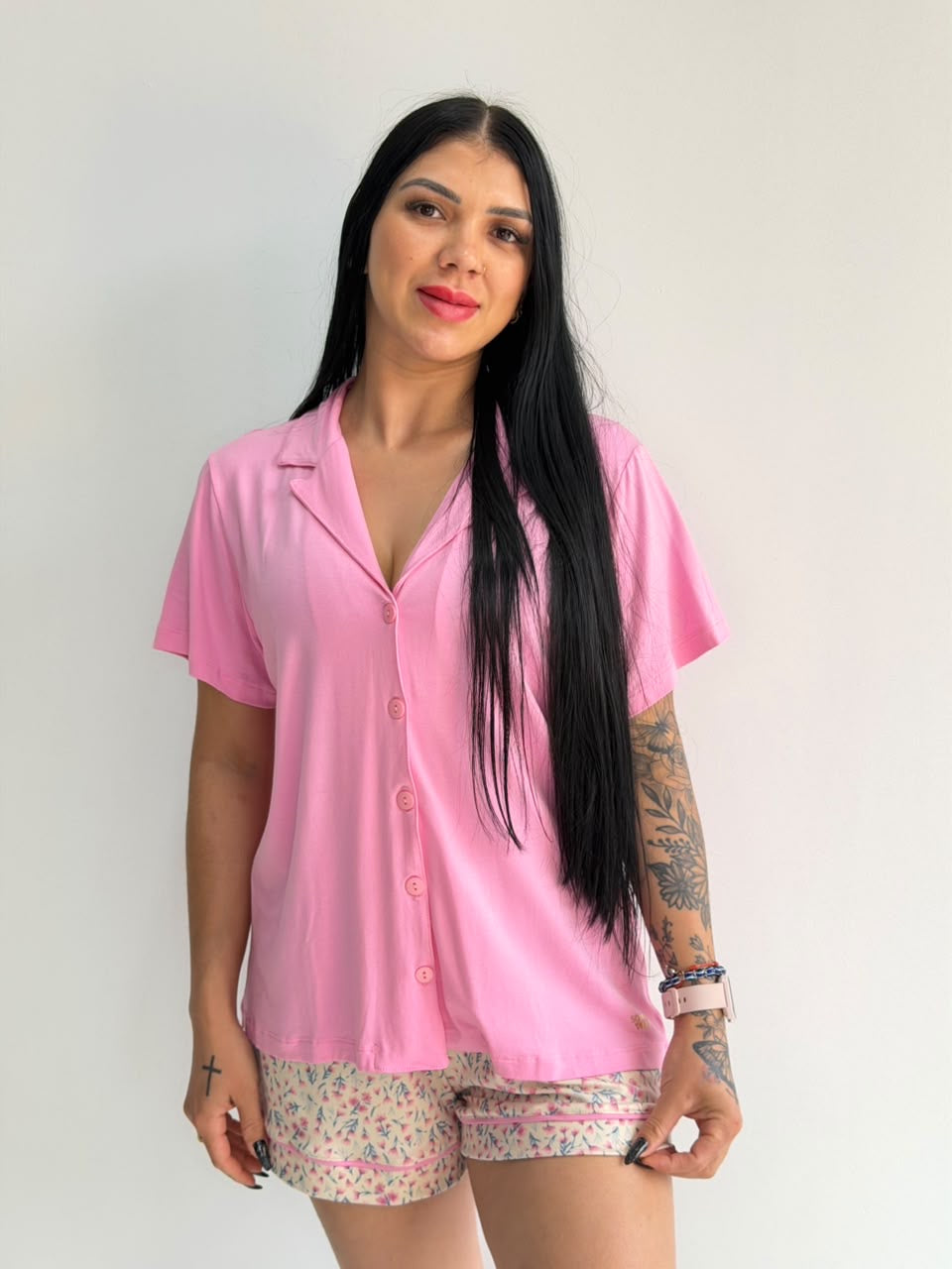 PIJAMA VISCOSE AMERICANO SHORTS ESTAMPADO