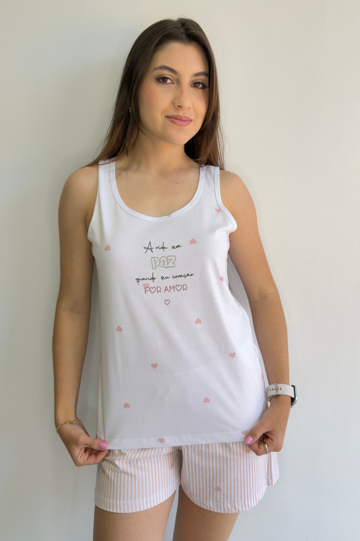PIJAMA REGATA DE ALGODÃO