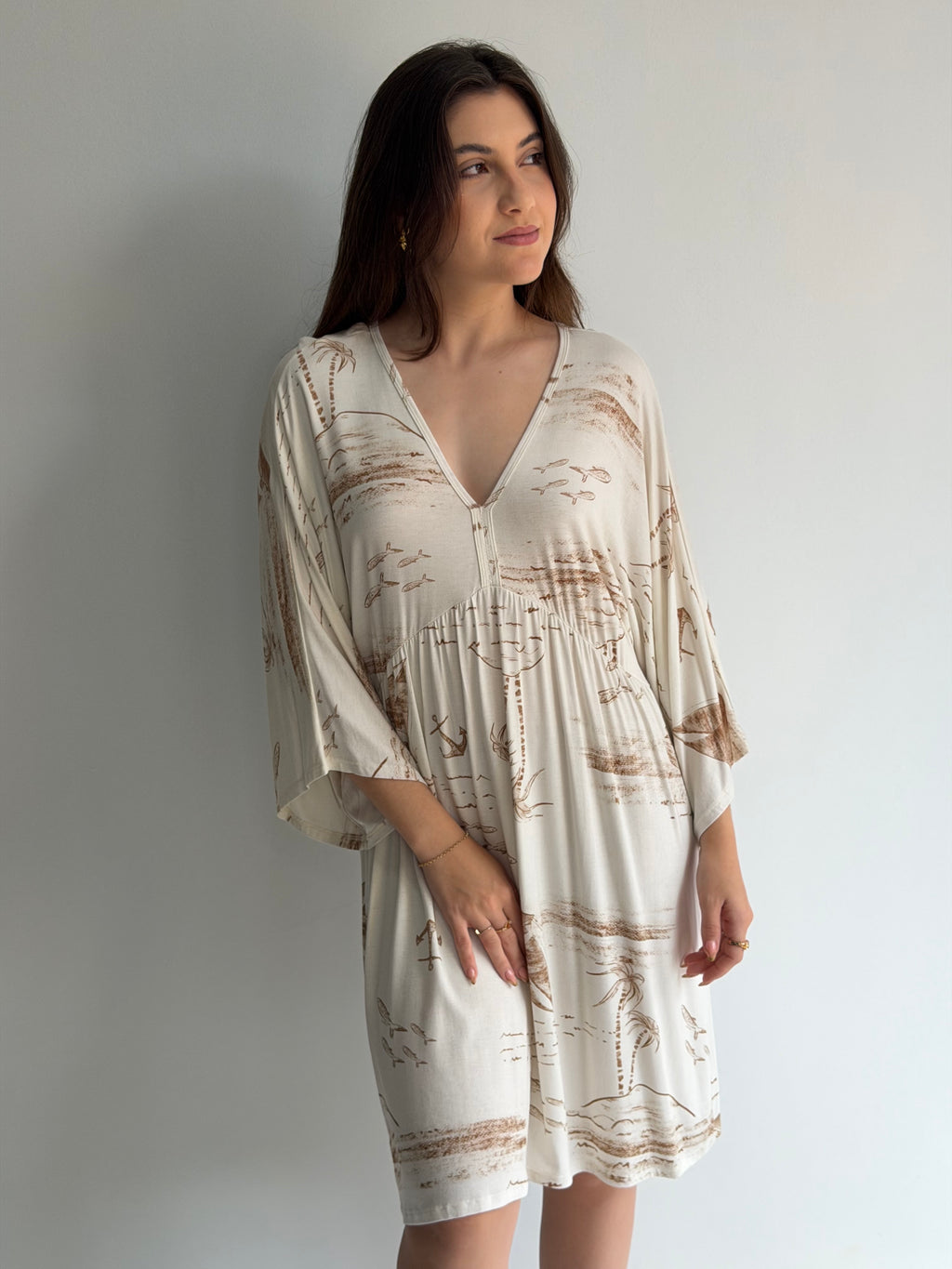CAFTAN DE VISCOSE STRETCH DIGITAL RECCO