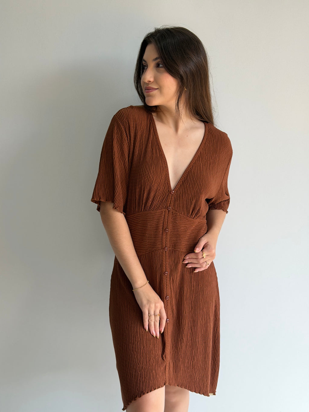 CAFTAN CURTA DE VISCO TEXTURE RECCO