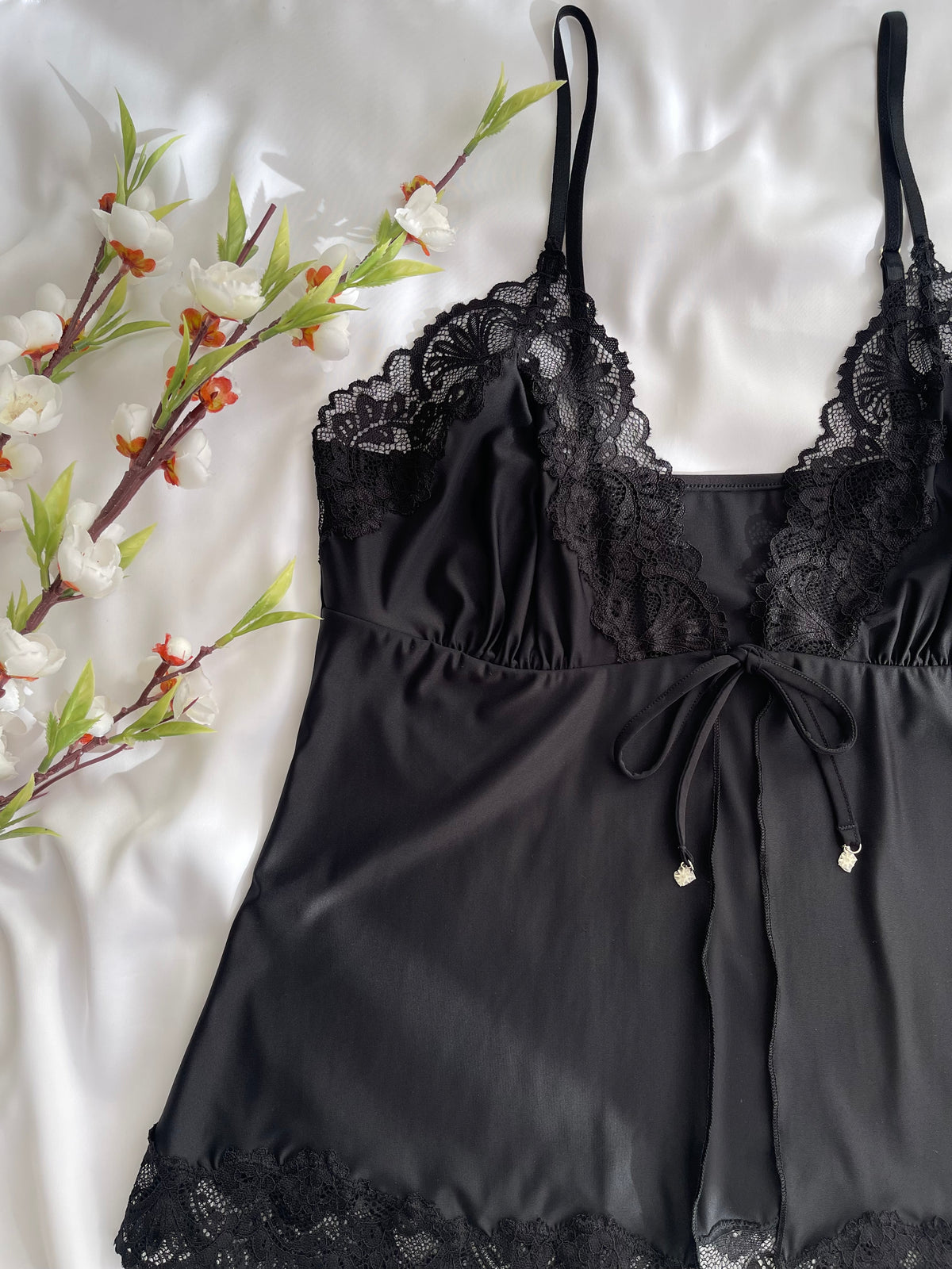 BABYDOLL COM CALCINHA FIO DE RENDA RECCO