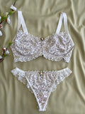 CONJUNTO LINGERIE GD1 COM ARO E SEM BOJO DE TULE E RENDA
