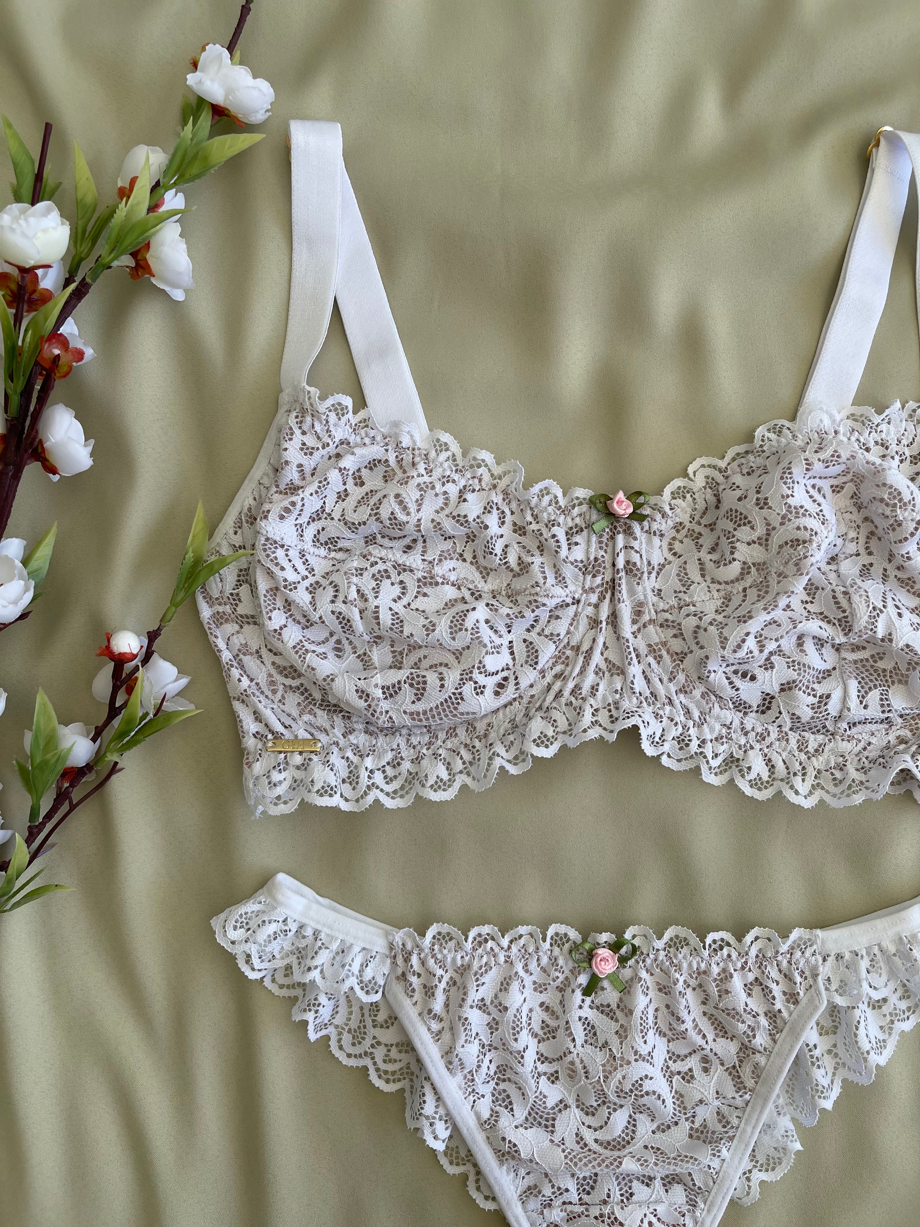 CONJUNTO LINGERIE GD1 COM ARO E SEM BOJO DE TULE E RENDA
