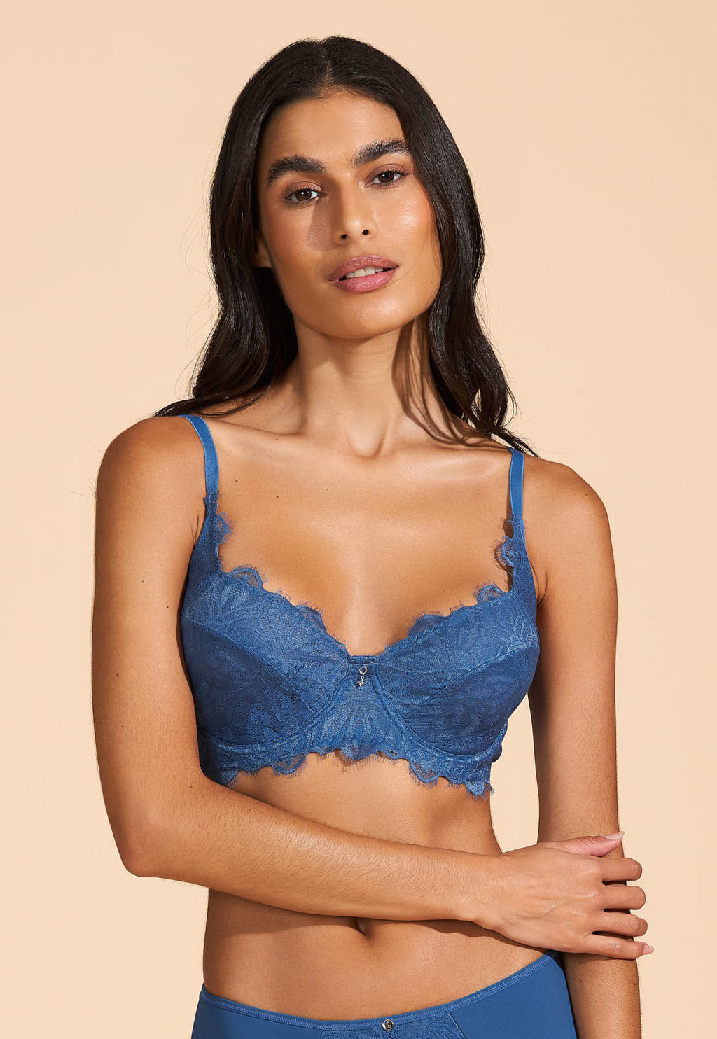 CONJUNTO LINGERIE DE BIO SENCI RECCO DE RENDA COM ARO E BOJO