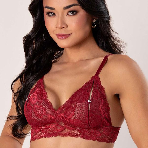 CONJUNTO LINGERIE SENSUAL COM BOTÃO DE CRISTAL DUZANI