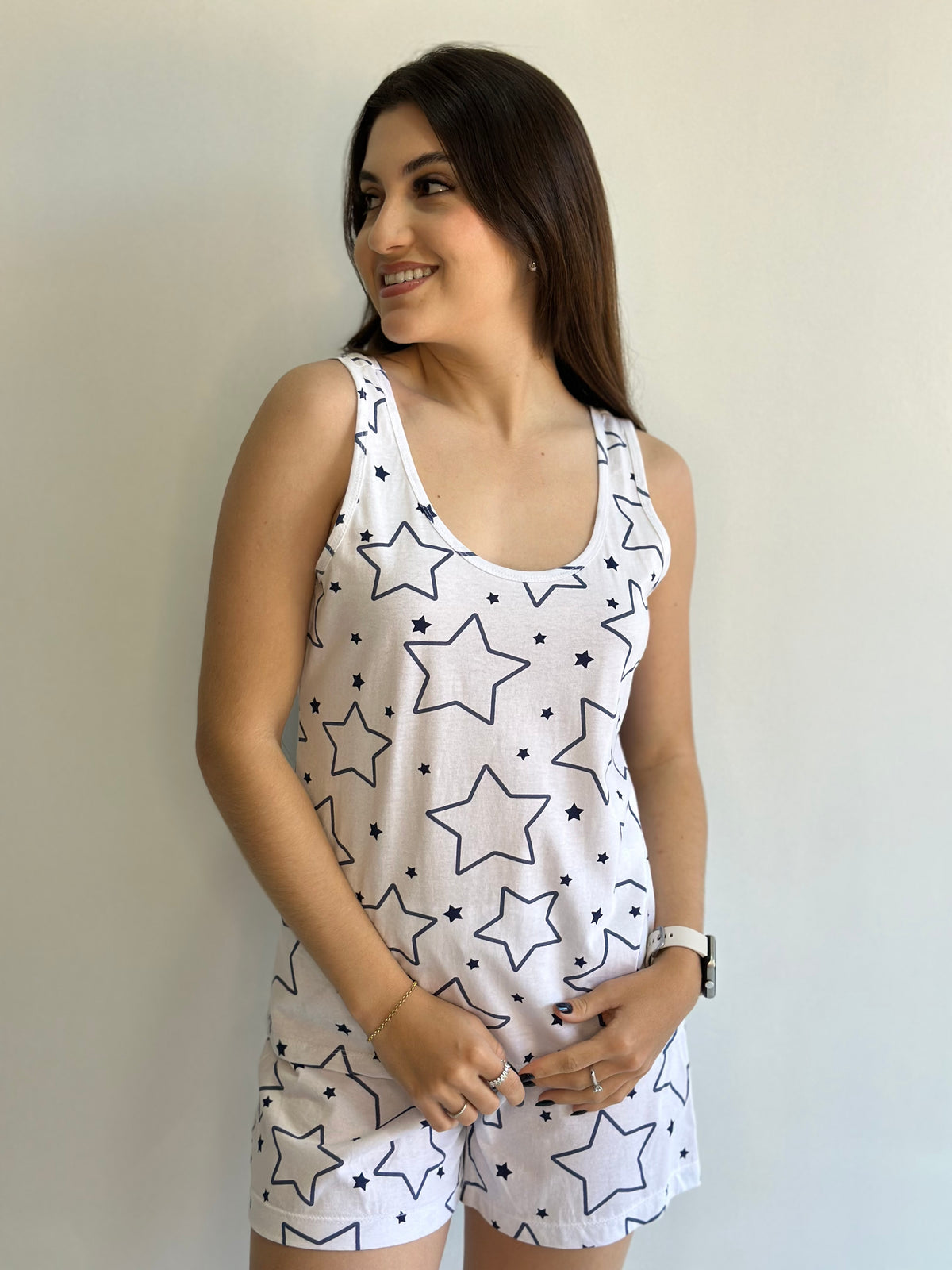 PIJAMA SHORTDOLL REGATA DE ALGODÃO