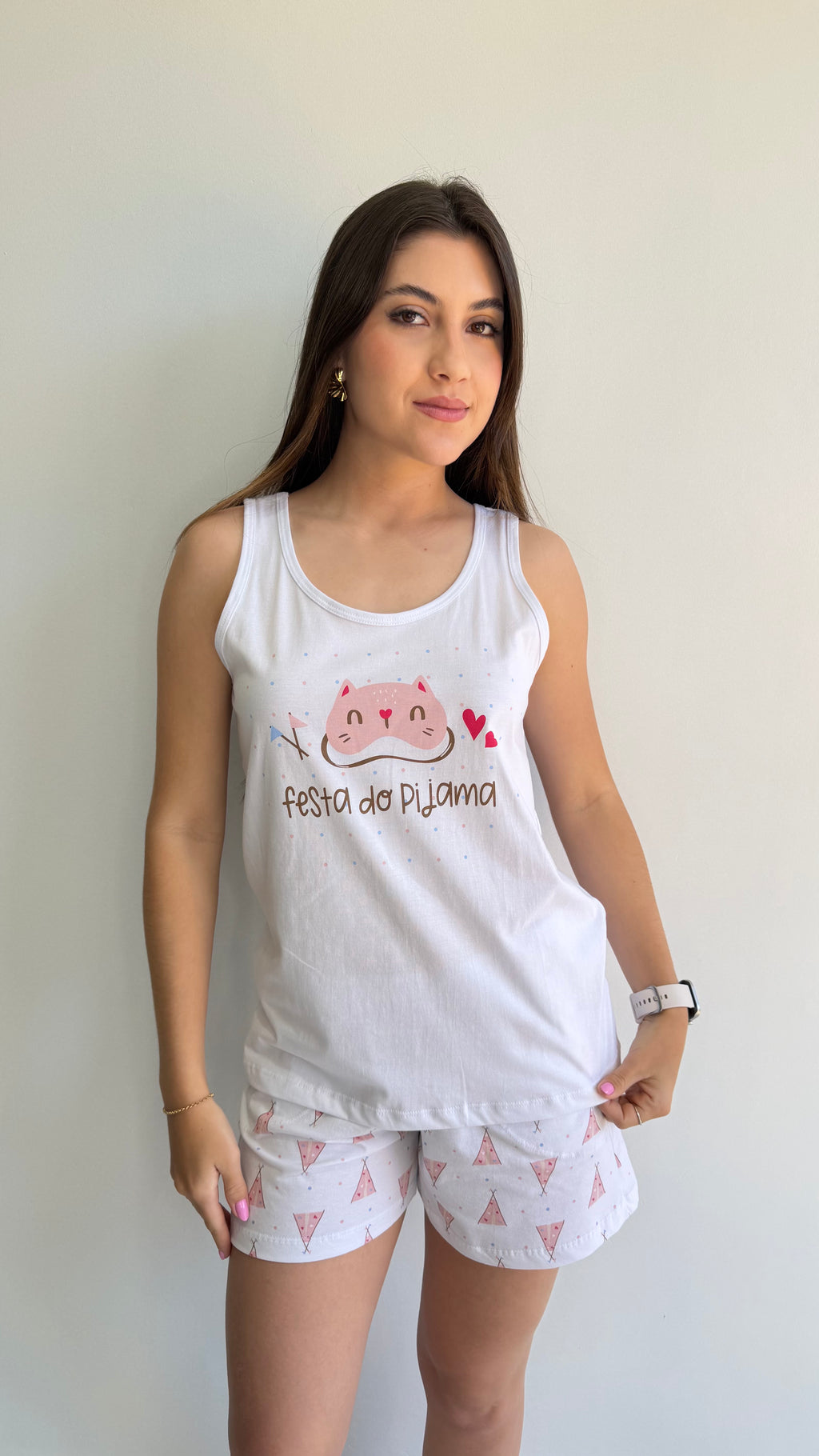 PIJAMA REGATA DE ALGODÃO