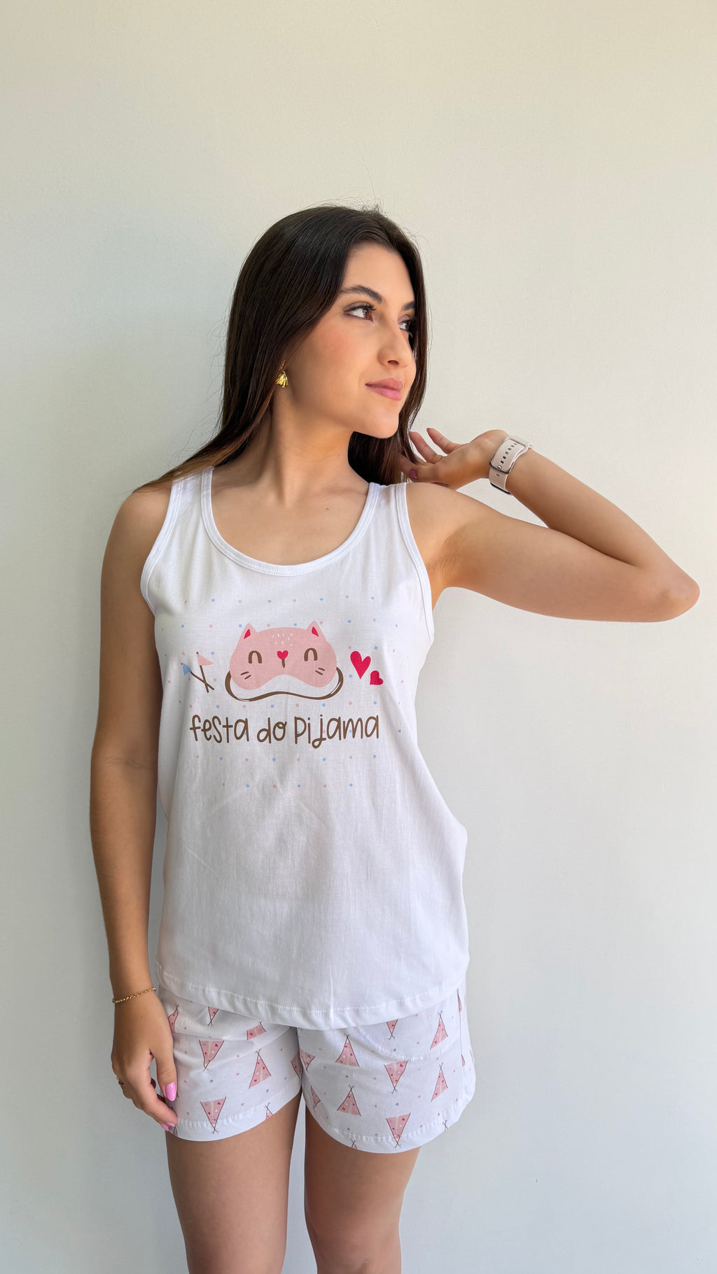PIJAMA REGATA DE ALGODÃO