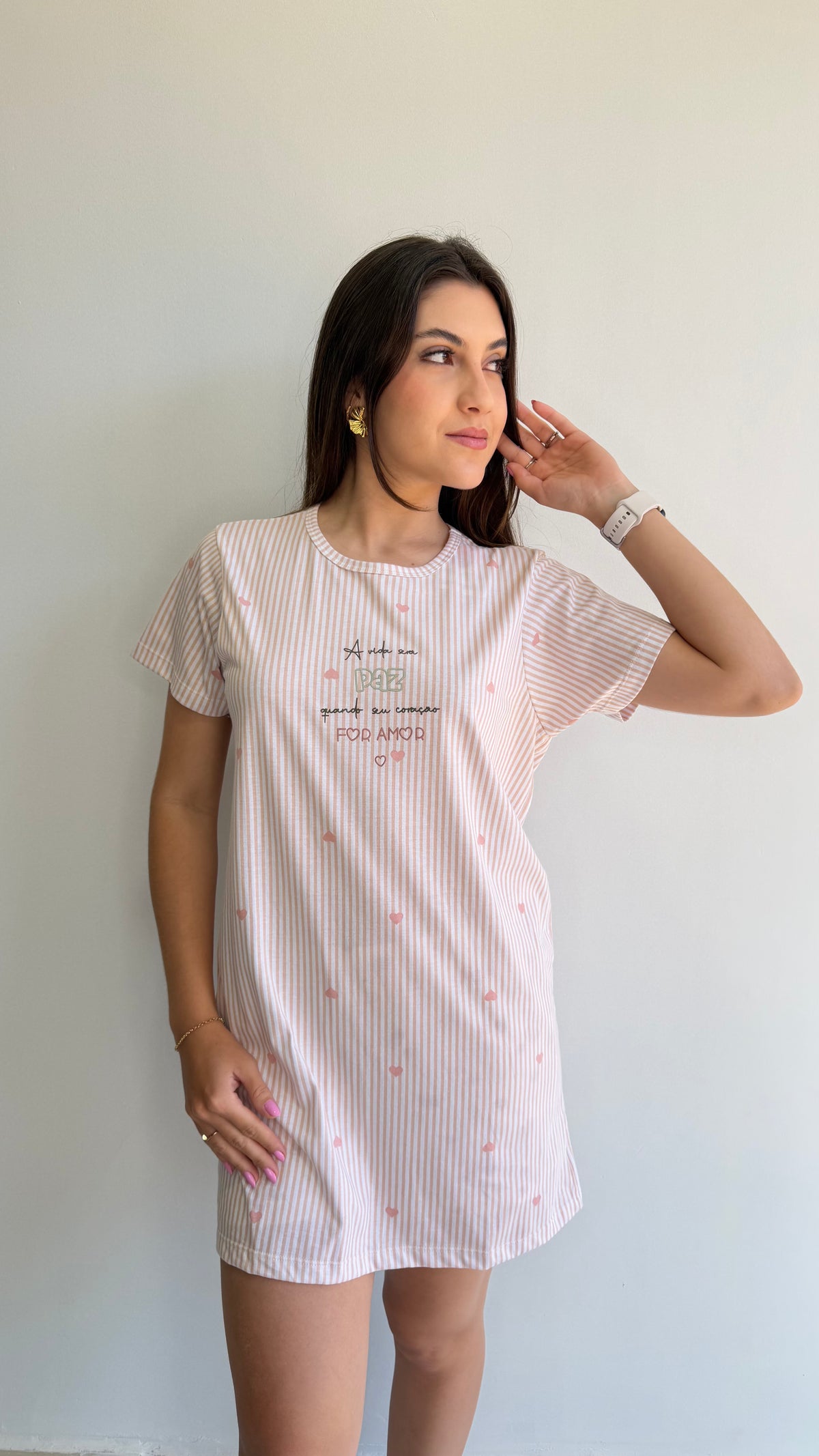 CAMISÃO DE MANGA CURTA DE ALGODÃO