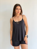 SHORTDOLL COM SHORTS DE MICROFIBRA E RENDA RECCO