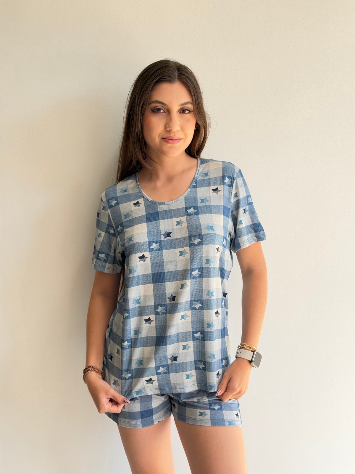 PIJAMA CURTO DE VISCOSE RECCO