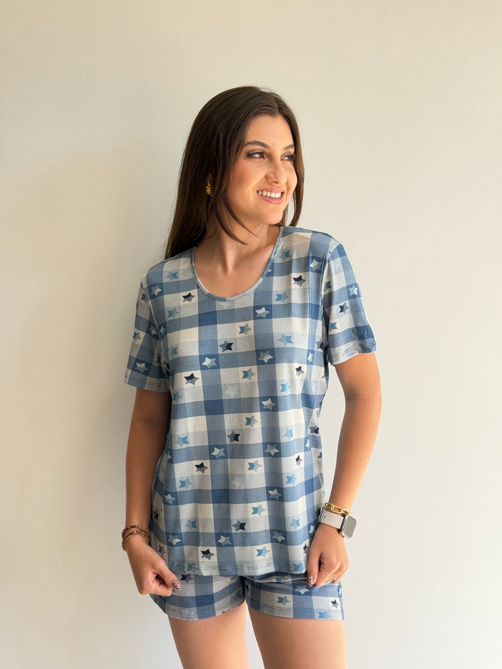 PIJAMA CURTO DE VISCOSE RECCO
