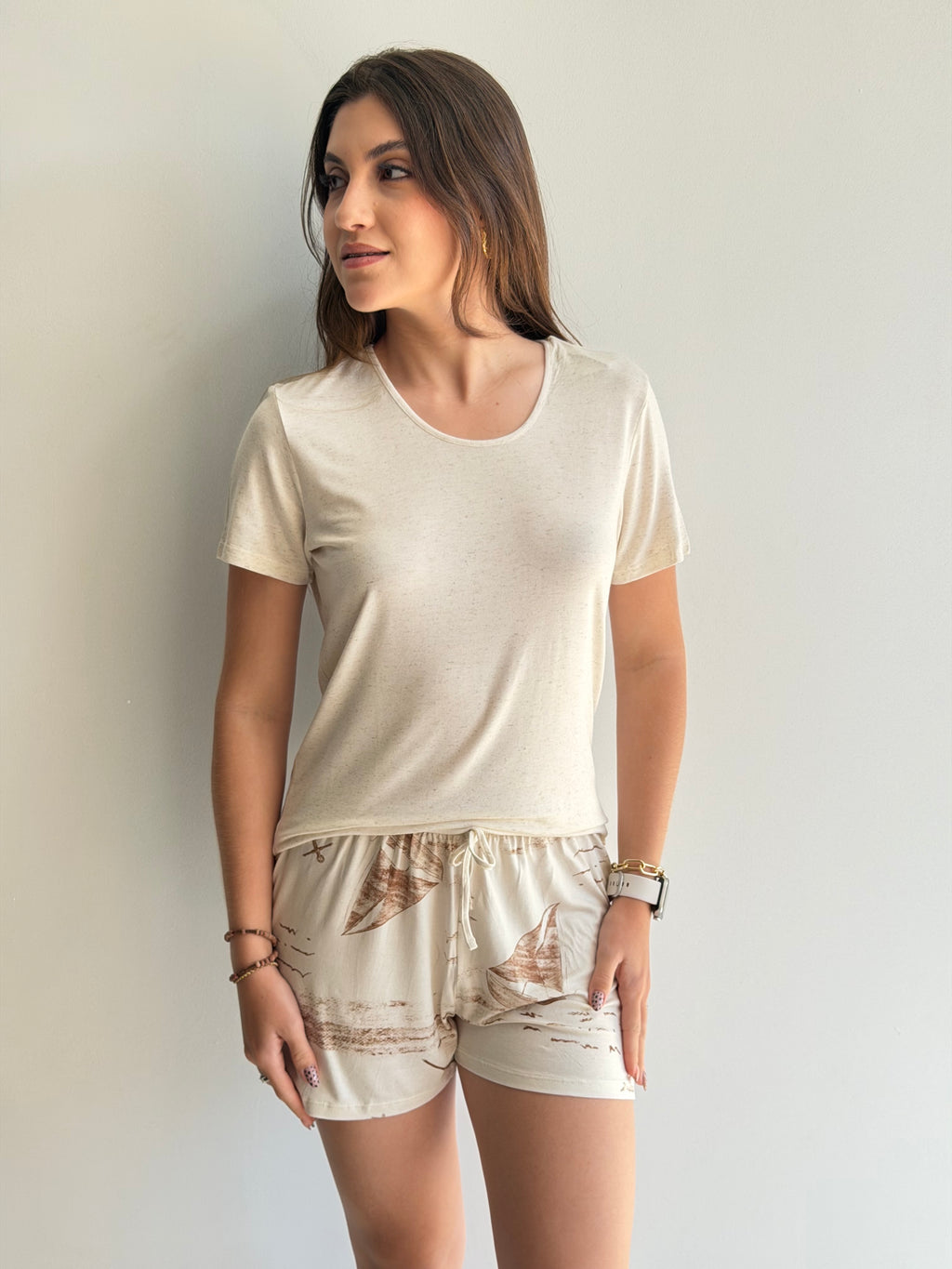 PIJAMA CURTO DE VISCOSE RECCO