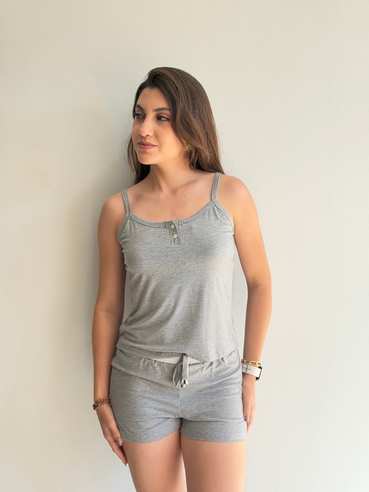Shortdoll viscose com alça fina