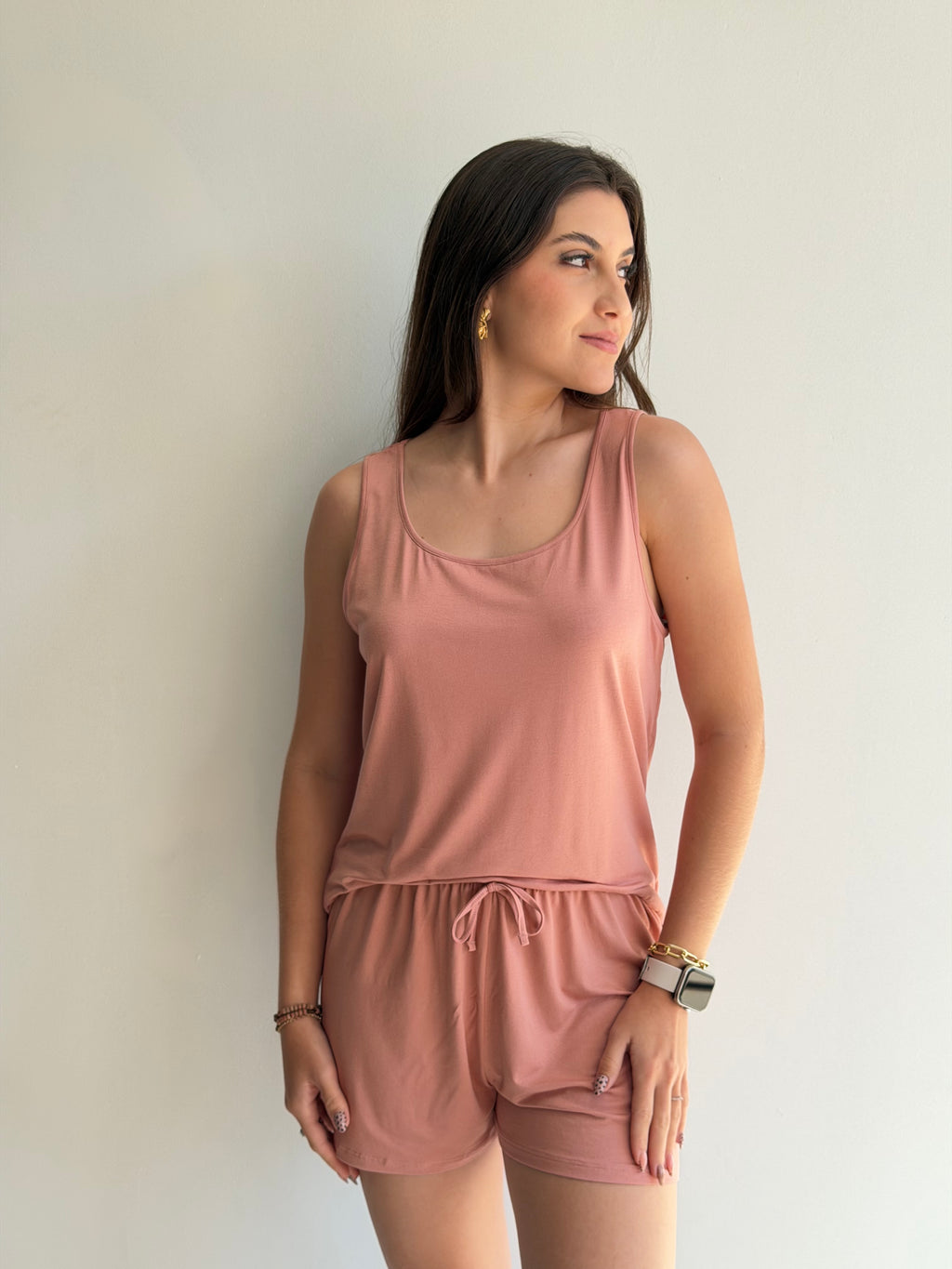 PIJAMA REGATA COM SHORTS CURTO DE VISCOSE STRETCH