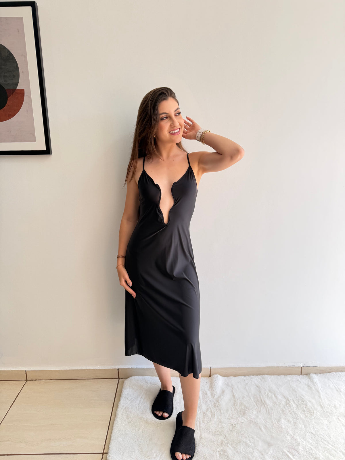 CAMISOLA ALÇA FINA MIDI TECHSILK RECCO