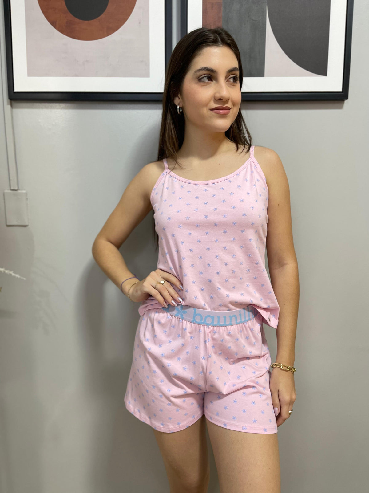 SHORTDOLL DE ALGODÃO COM ELASTANO BAUNILHA RECCO