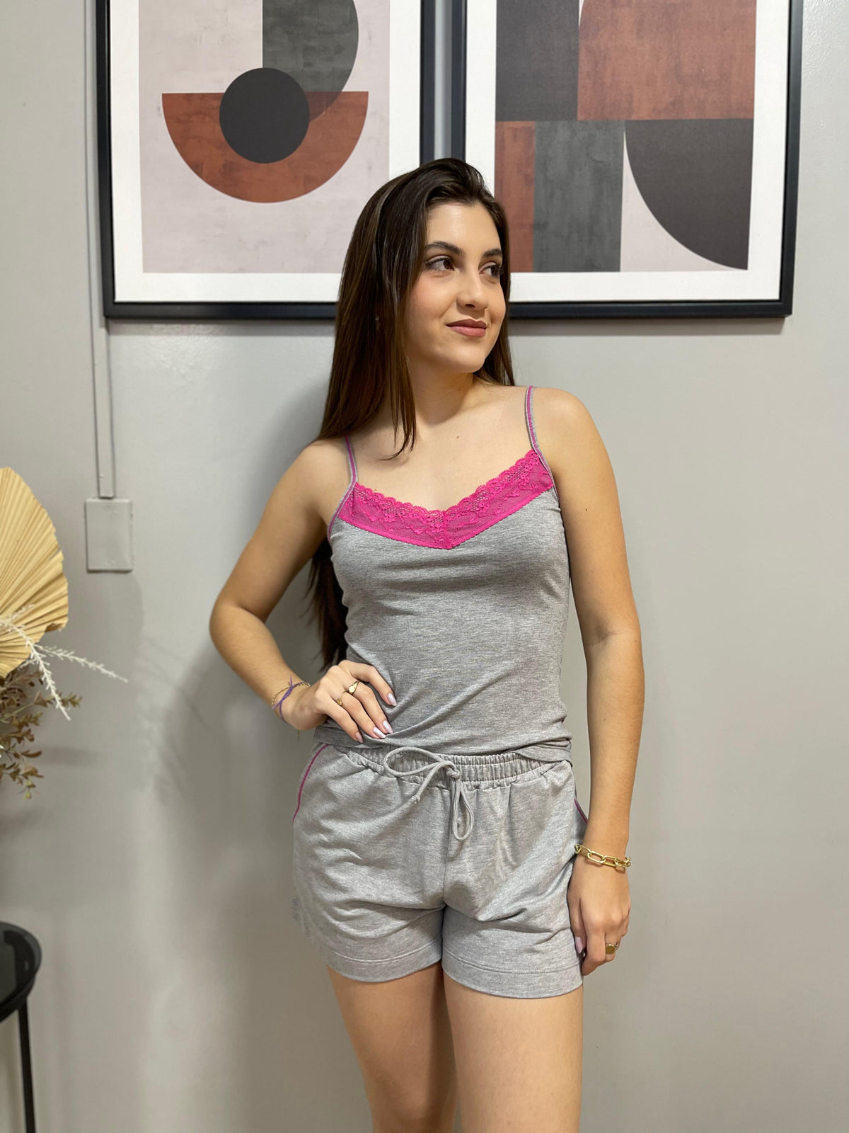 Pijama curto de alcinha Duzani