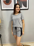 PIJAMA CURTO DE VISCOSE STRETCH BAUNILHA
