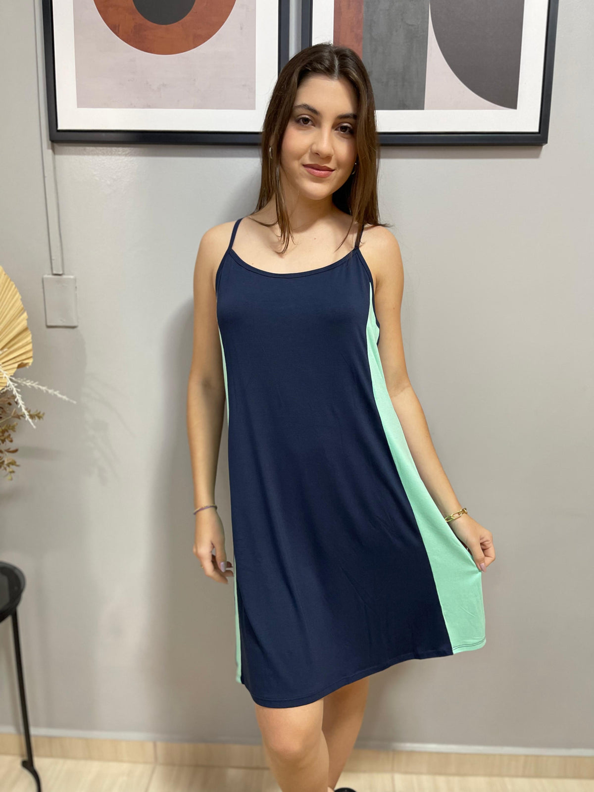 CAMISOLA ALÇA DE VISCOSE STRECH BAUNILHA RECCO
