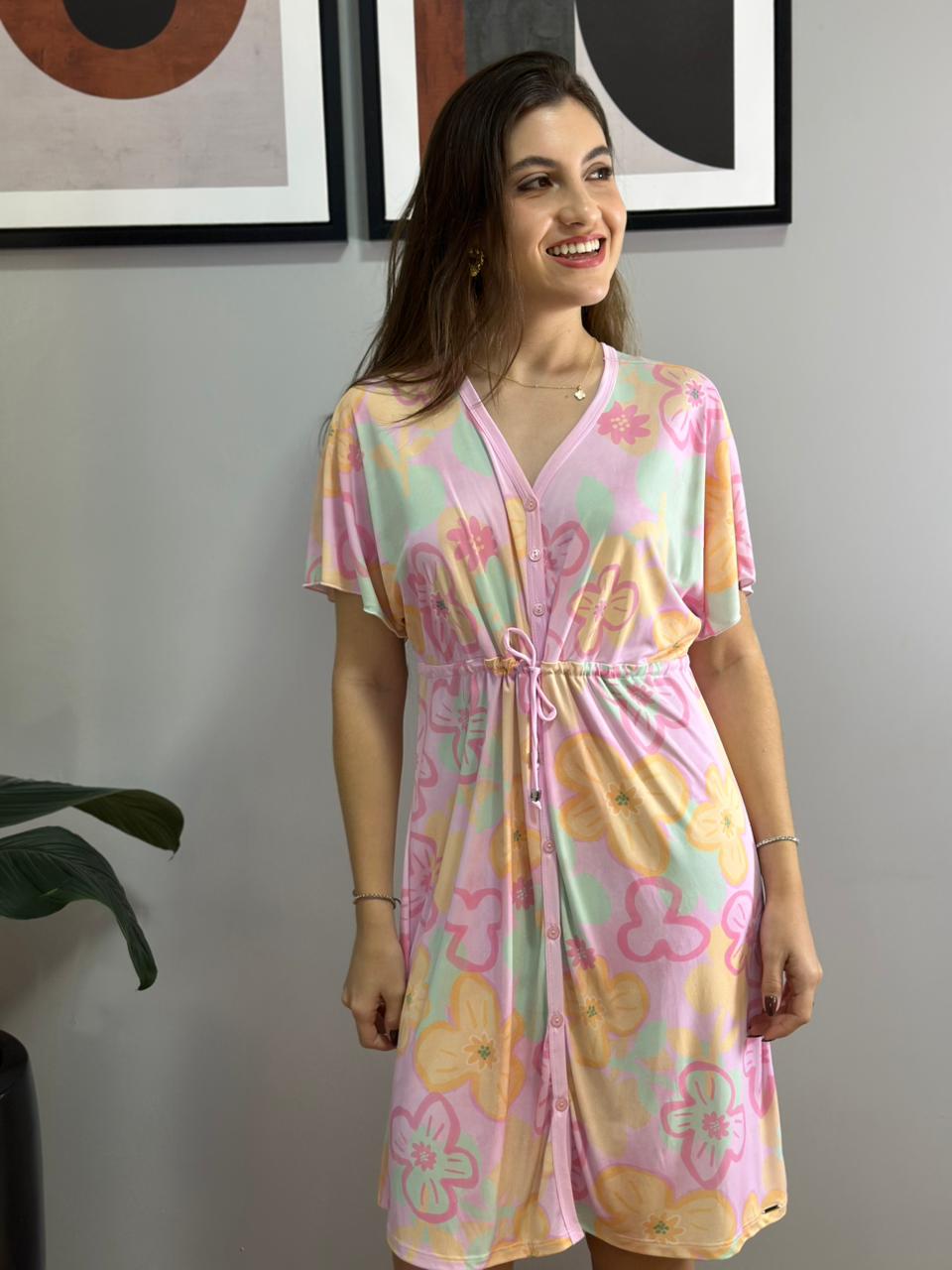 CAFTAN DE MICROFIBRA BAUNILHA