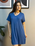 Camisão manga curta de viscose