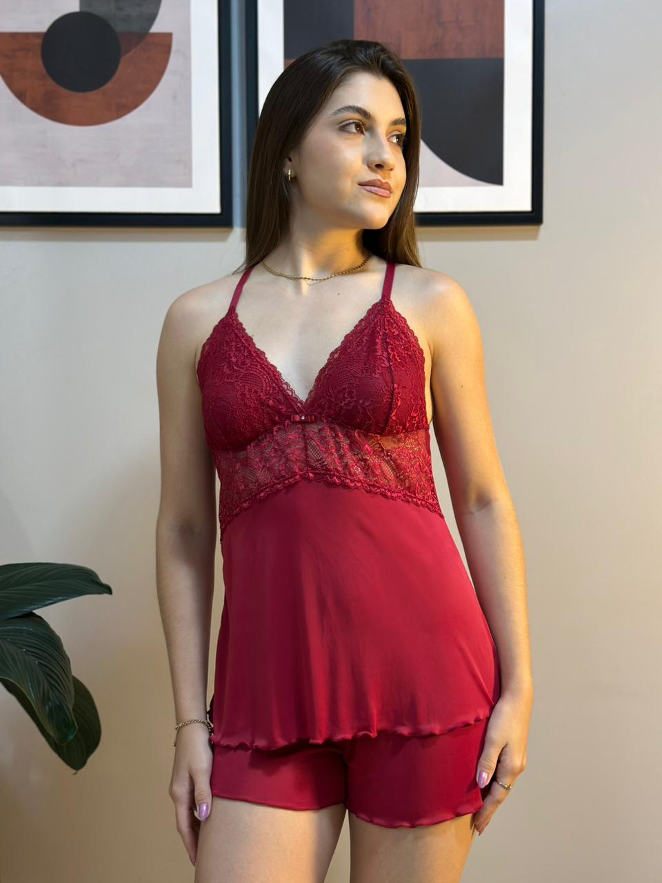 SHORTDOLL DE LIGANETE COM RENDA