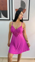 CAMISOLA DE MICROFIBRA COM RENDA RECCO