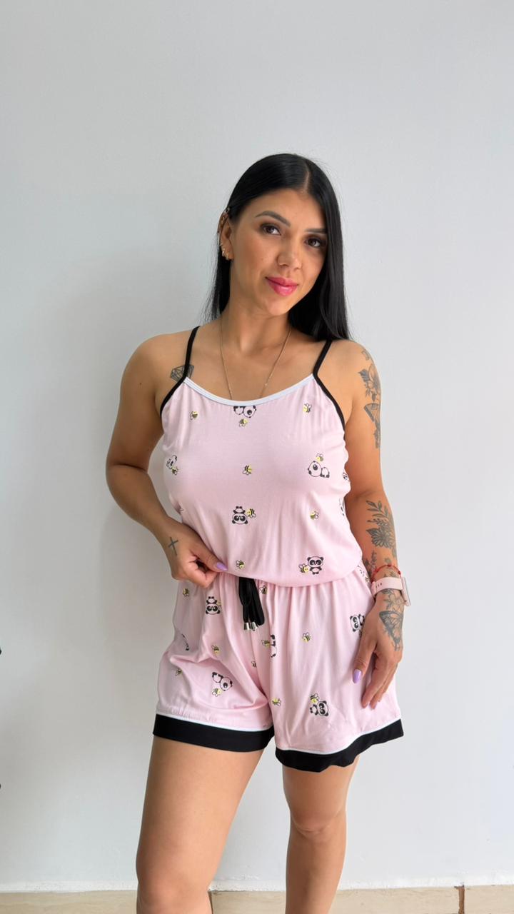Pijama Shortdoll de alcinha estampado
