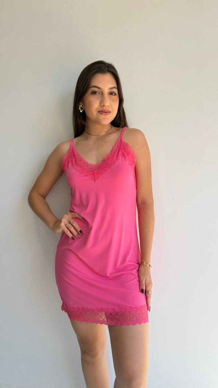 CAMISOLA DE POLIAMIDA E RENDA
