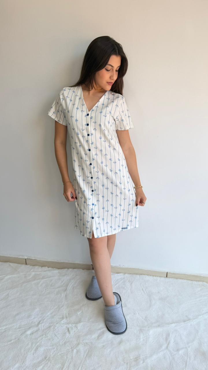CAMISÃO ABERTO ALGODÃO COM ELASTANO BAUNILHA RECCO