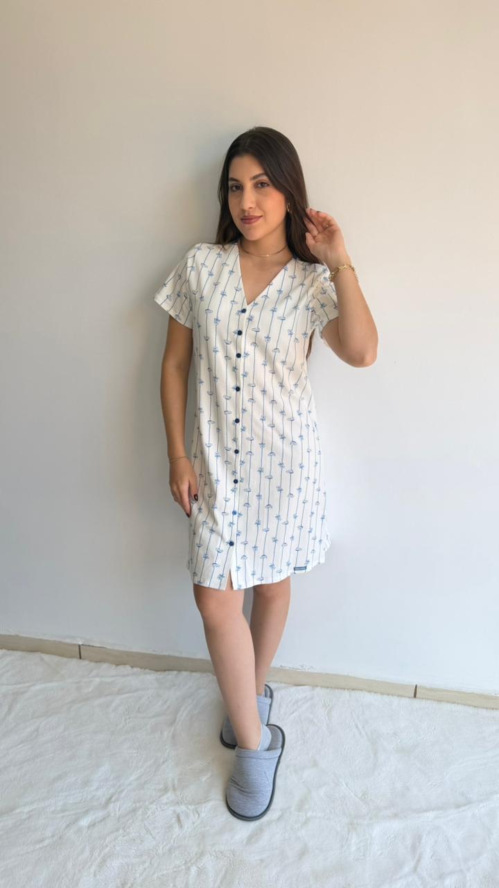 CAMISÃO ABERTO ALGODÃO COM ELASTANO BAUNILHA RECCO