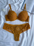 CONJUNTO LINGERIE DE RENDA DUZANI COM ARO E BOJO PUSH UP