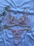 CONJUNTO LINGERIE GD1 COM ARO E SEM BOJO DE TULE E RENDA