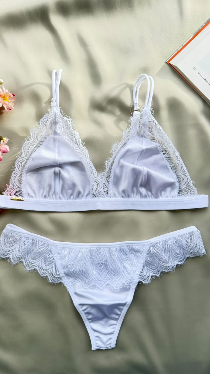 CONJUNTO LINGERIE SENSUAL SEM ARO E SEM BOJO DE RENDA GD1
