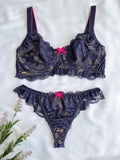 CONJUNTO LINGERIE GD1 COM ARO E SEM BOJO DE RENDA
