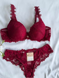 CONJUNTO LINGERIE DE RENDA DUZANI COM ARO E BOJO PUSH UP