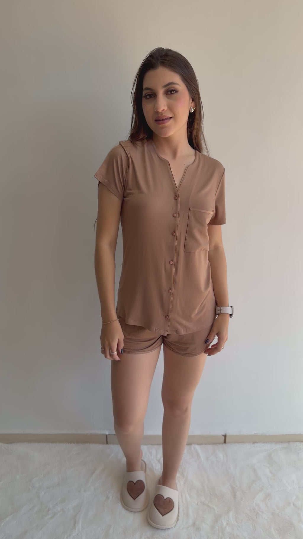 PIJAMA ABERTO CURTO VISCOSE STRETCH RECCO