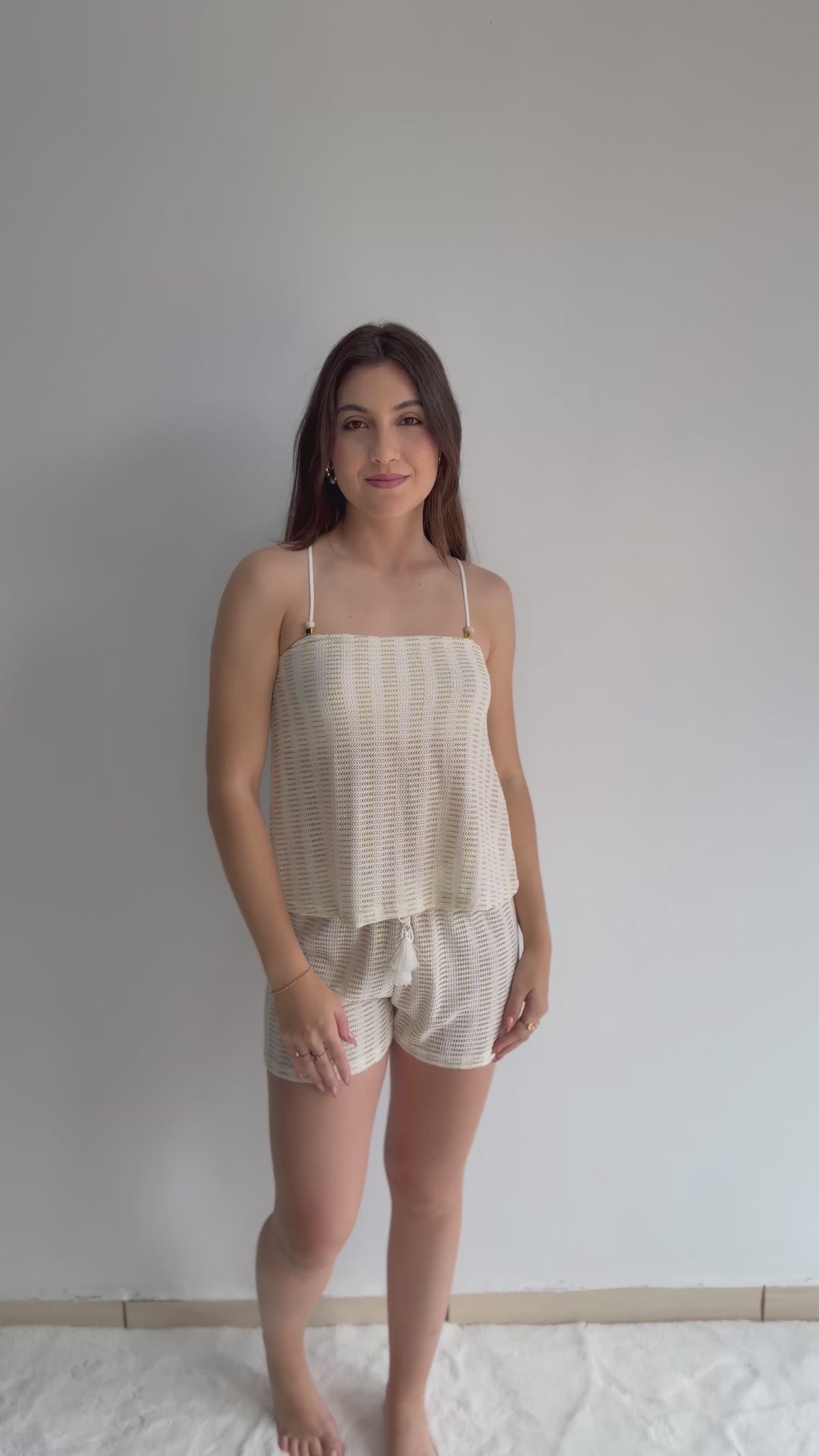 SHORTDOLL DE ALÇA DE TRICOT LUZ RECCO