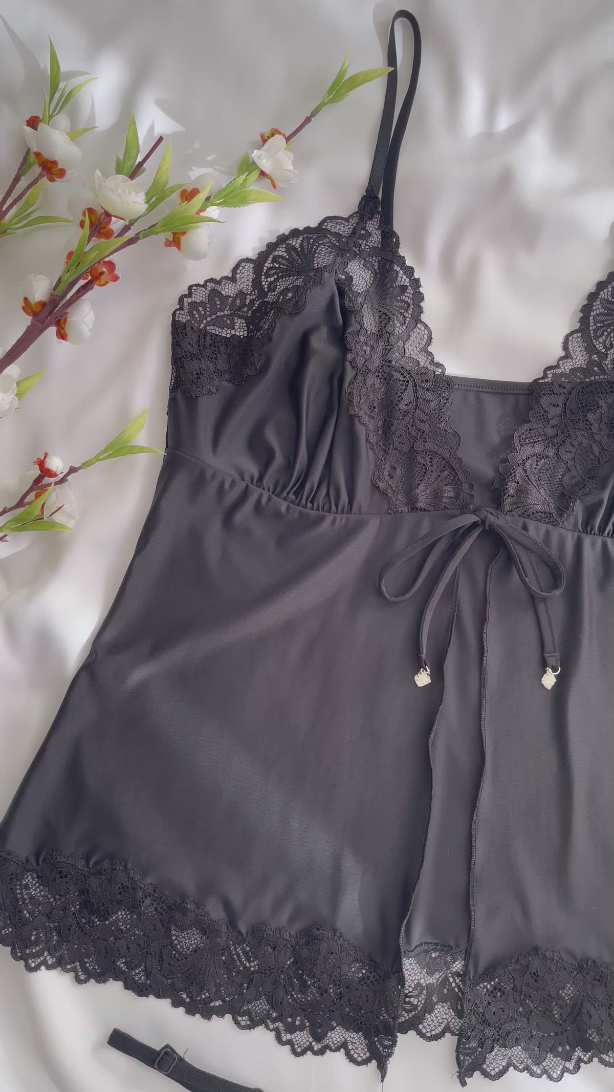 BABYDOLL COM CALCINHA FIO DE RENDA RECCO