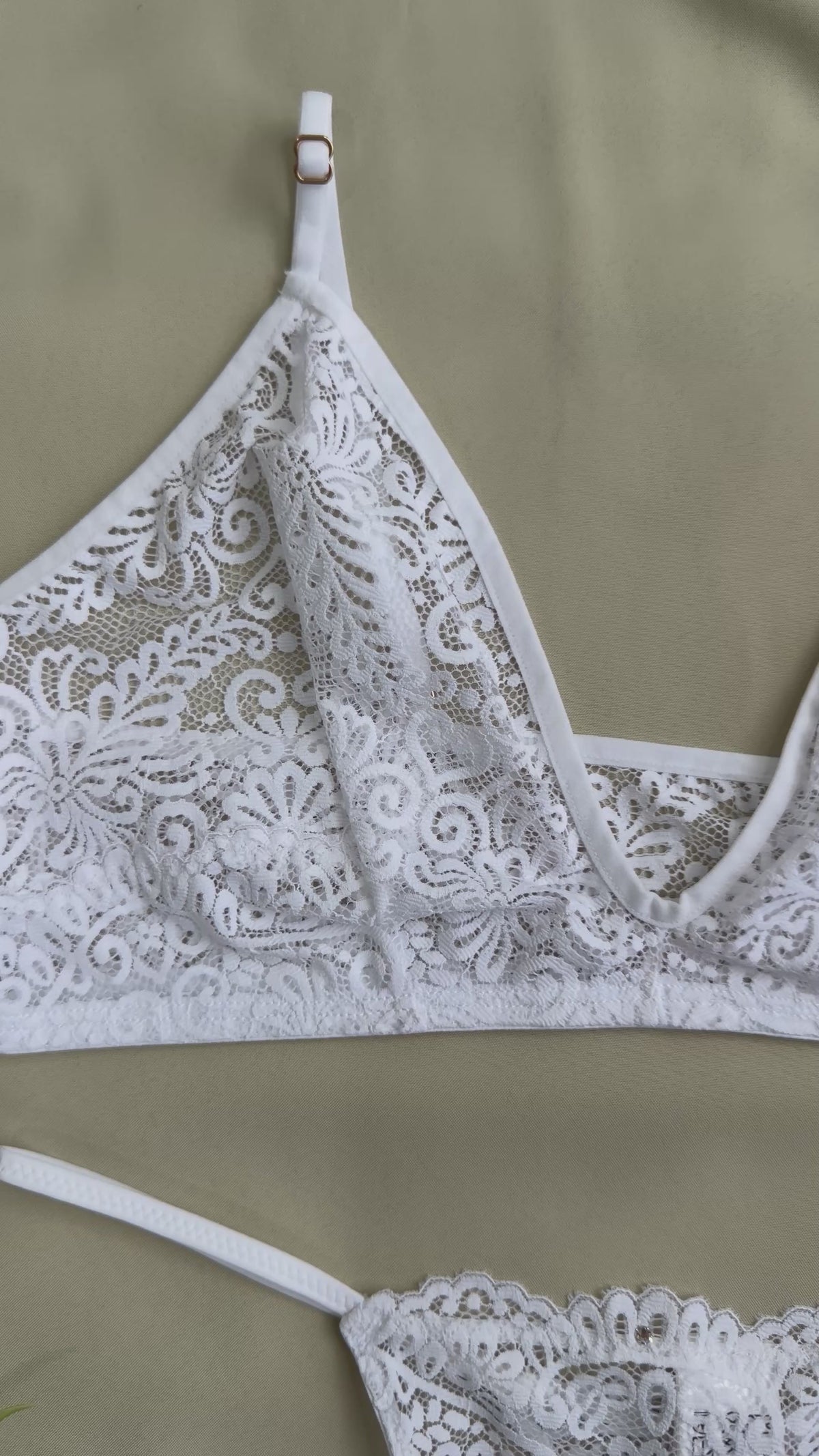 CONJUNTO DE RENDA RECCO SEM BOJO E SEM ARO (peças avulsas)