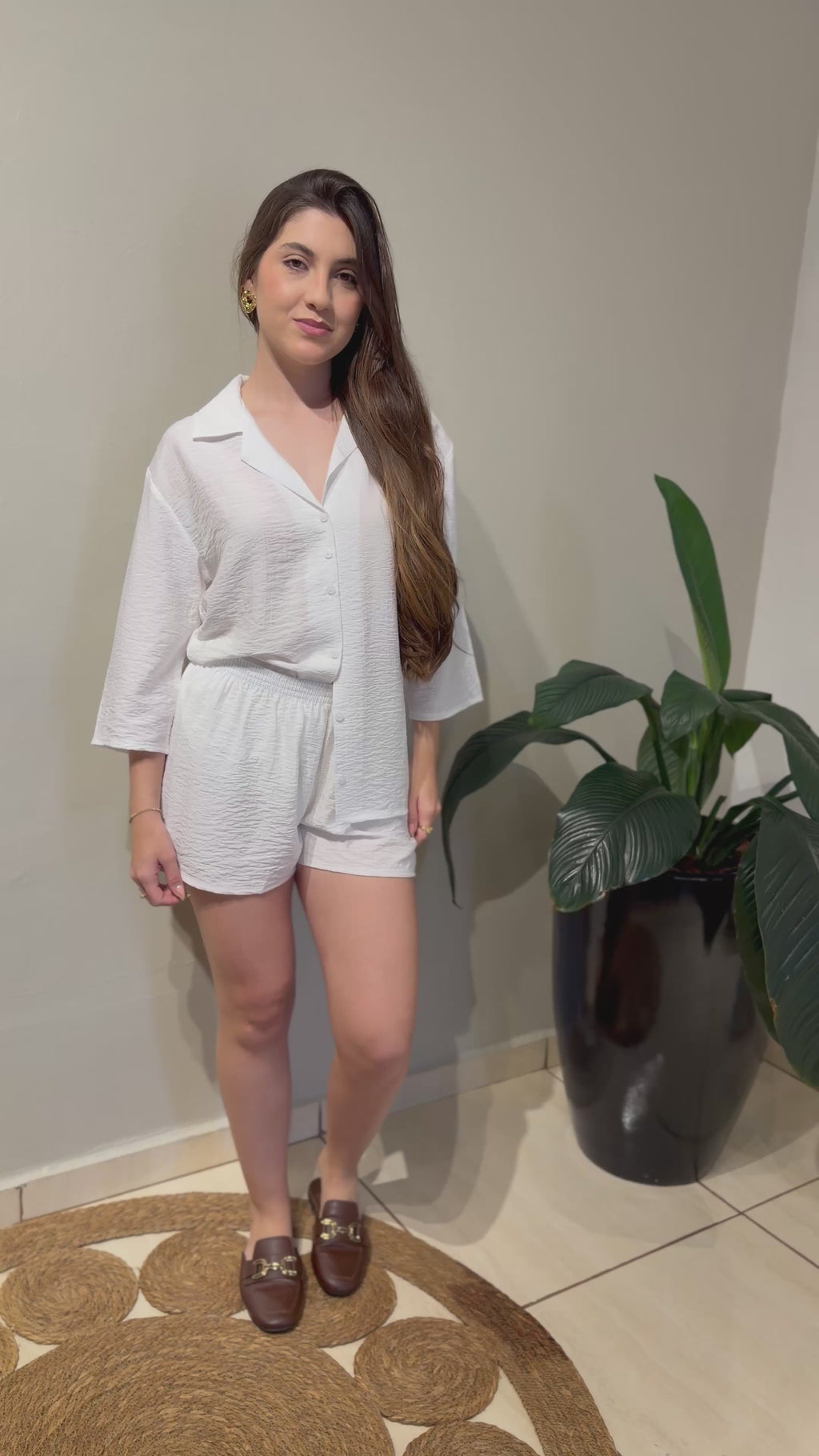 Conjunto americano de viscose verona recco