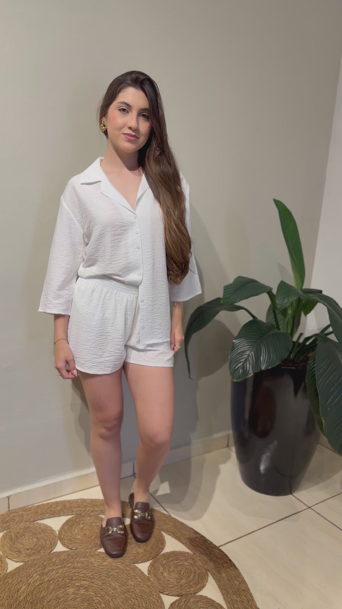 Conjunto americano de viscose verona recco